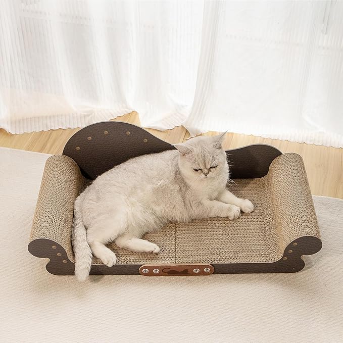 Cat Scratcher,Premium Cat Scratching Board Large Cat Scratcher Bed Pet Scratching Board Oversized Scratch Lounge Cat Bed Furniture Protector Cat Couch Scratcher Cardboard Black