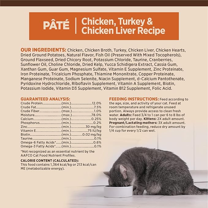 Wellness CORE+ Pate Adult Canned Wet Cat Food for Indoor Cats, Natural, Protein Rich, Grain Free, Chicken Recipe, 5.5 oz, Pack of 12 Cans