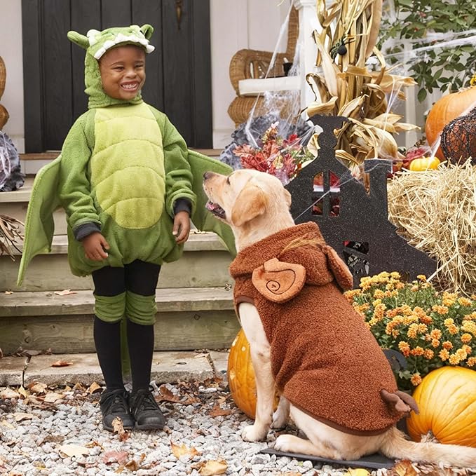 FLAdorepet Halloween Dog Monkey Costume for Small Dogs,Winter Warm Pet Coat Funny Cat Clothes Hoodie for Chihuahua Yorkie (XX-Large)