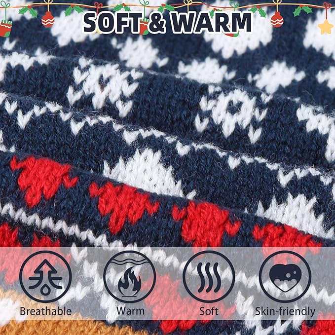 PUPTECK Christmas Cat Sweater, Soft Warm Turtleneck Pet Winter Clothes, Kitten Sweater Apparel, Knitwear Coat for Cats Puppy Outfit Cold Weather Clothes, Navy Blue S