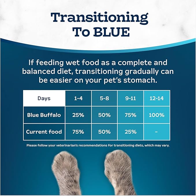 Blue Buffalo Tastefuls Natural Wet Cat Food Cans, Paté Style, Ocean Fish and Tuna Entrée 3-oz Cans (Pack of 4)