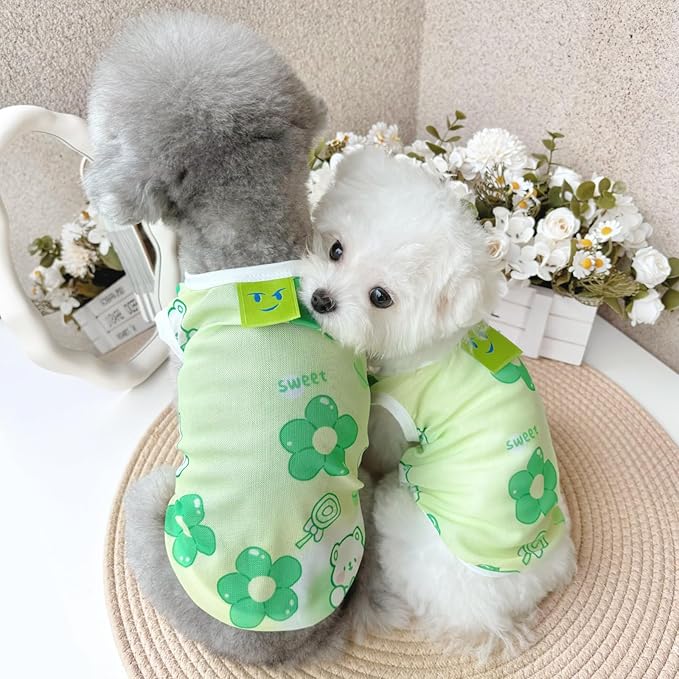Dog & Cat Cooling Tank Top - Breathable Summer UV Protection Shirt, Anti-Hair Loss & Lightweight for Small Pets, Comfortable Sun Tank top