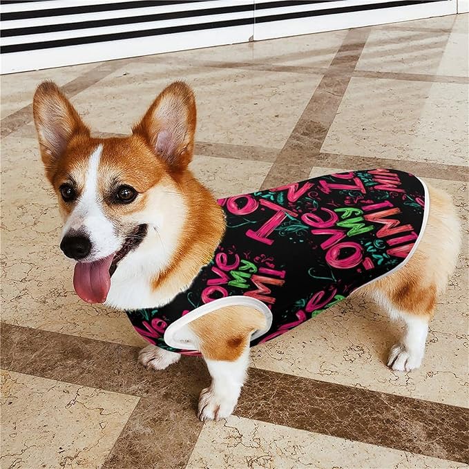 I Love My Mimi Dog Shirts Pet Clothes Cat T Shirt Puppy Vest Lightweight Costume