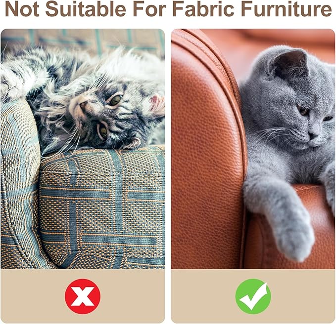 uxcell Anti Scratch Furniture Protector, 2 Rolls 118" x 12" Single-Sided Sticky Couch Protector from Cat Claws, Clear Protectors from Cats Scratching for Sofa Corners, Walls, Doors