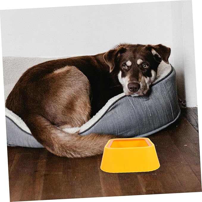POPETPOP Innovative Floating Cat Dog Water Bowl No Spill Sturdy Plastic Dry-Mouth Cat Feeder Pet Accessory