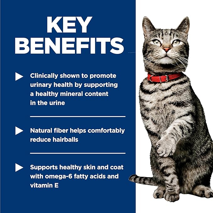 Hill's Science Diet Urinary Hairball Control Adult 1-6 Wet Cat Food, Chicken & Vegetables Stew, 2.9 oz Cans, Pack of 24