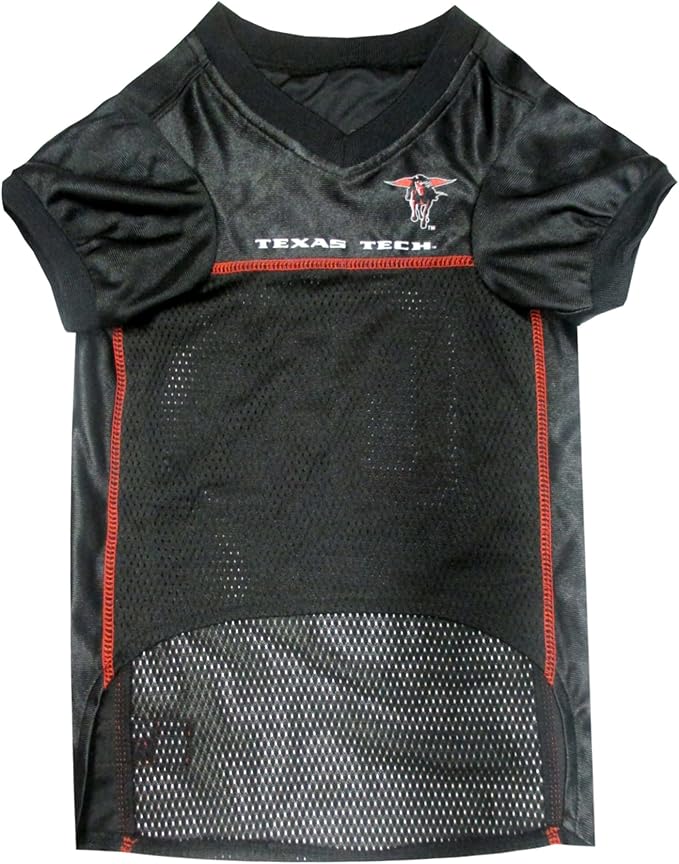 Pets First NCAA College Texas Tech Red Raiders Mesh Jersey for DOGS & CATS, X-Large. Licensed Dog Jersey with your Favorite Football/Basketball College Team