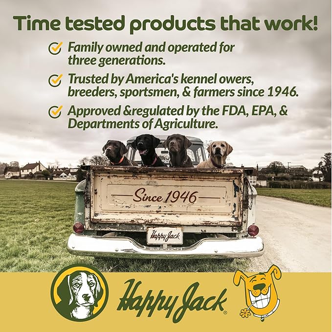 HAPPY JACK Mephidide Anti-Skunk Shampoo for Dogs & Cats Powerful Pet Odor Eliminator for Skunk Smell Removal Deodorizing Grooming Shampoo Safe for Coat & Sensitive Skin for Home Use (16 oz)