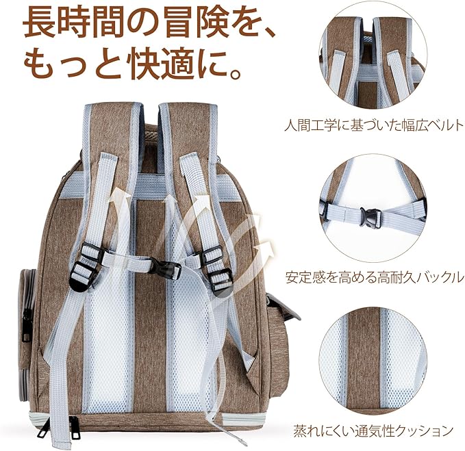 Cat Backpack Carrier with Large Space Bubble Window, Airline Approved Breathable Pet Carrier for Small Dogs Cats up to 15lbs, Foldable for Travel Hiking & Outdoor Use