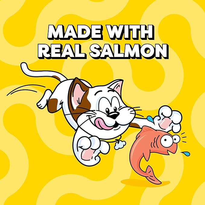 Temptations Creamy Puree Squeezable Lickable Cat Treats, Wet Cat Treats with Salmon, 0.42 oz. Tubes, 16 Count