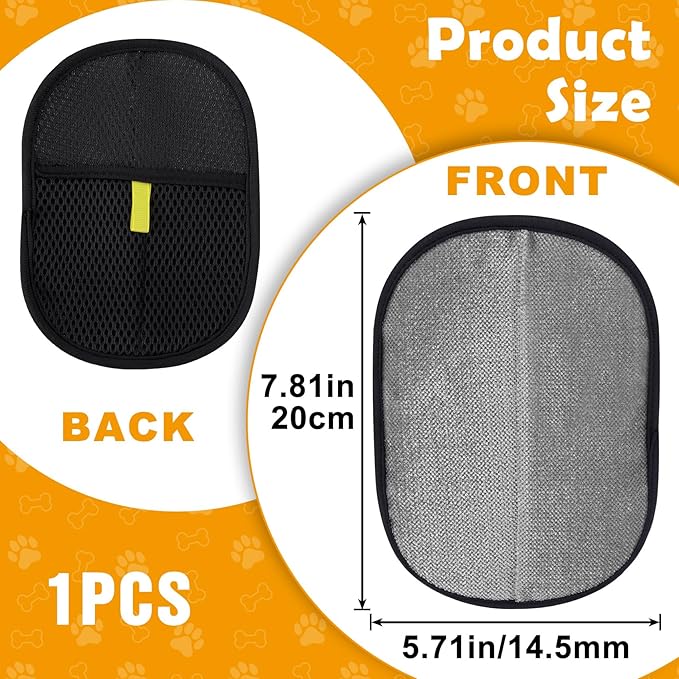 Pet Hair Removal Gloves for Cats and Dogs, Pet Hair Electrostatic Magic Brush Gloves, Efficient Pet Grooming Hair Remover Tools for Carpet, Couch, Laundry, Car Seat (1pcs, Black)