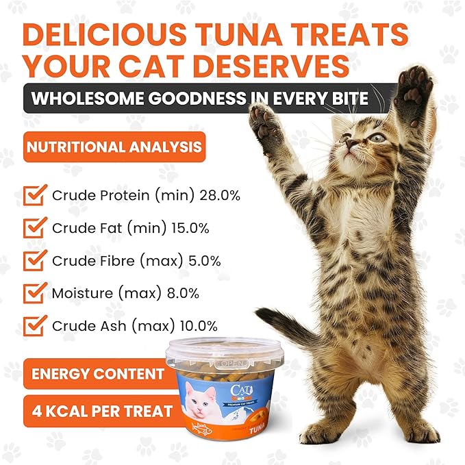 Scoochie Pet Cat by Scoochie – Tuna Flavored Cat Treats, Crunchy Outside & Creamy Inside, 3 | 8.8 oz Tubs