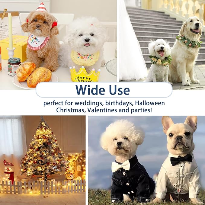 Dog Dress,Pet Wedding Dress Princess Formal Tutu Skirt with Bowknot,Puppy Birthday Party Outfit Apparel Girl for Small Dogs Cats (Blue, 3X-Large)