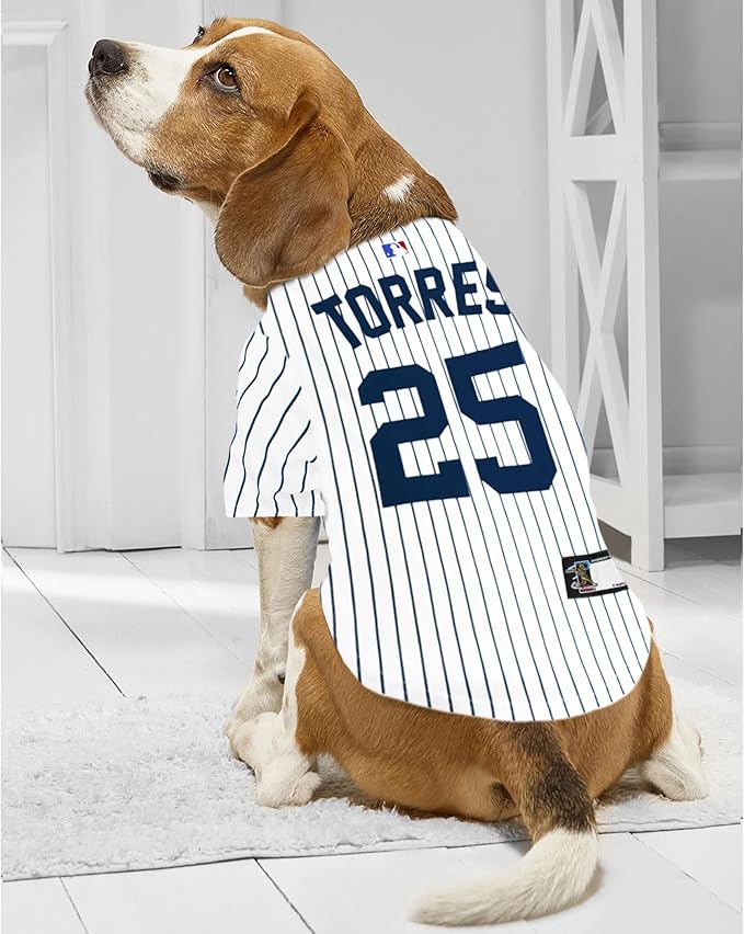 MLBPA - Gleyber Torres, Gleyber David Torres Castro #25 Pet Jersey - MLB New York Yankees Mesh, Large