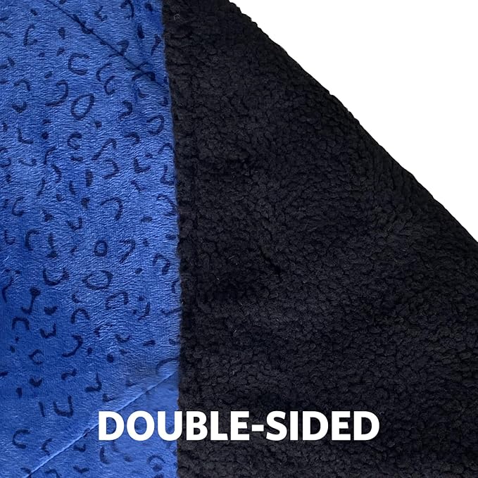 MARUNDA 2 Pack Self Warming Cat and Dog Bed, Super Soft Crate Blanket, Thermal Heating Pad Mat (Blue, 2 Pack -S - 22" * 15")
