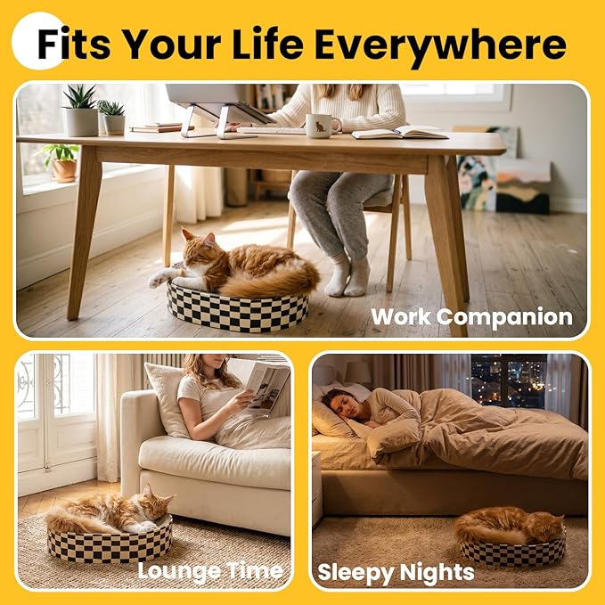 Conlun 2 Pack Oval Cat Scratcher Bowl, Curved Cardboard Scratching Pad Bed for Indoor Kittens, Mess-Free Enclosed Lounge Nest, Furniture Protector, Medium