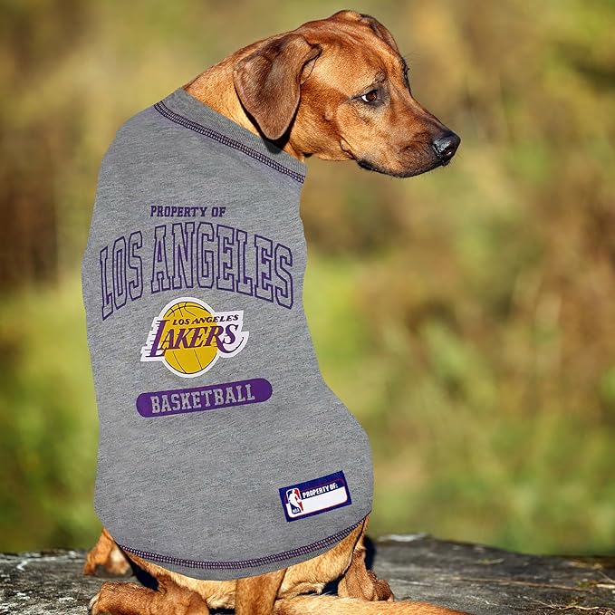 Pets First NBA Licensed Hoodies & T-shirt for Dogs & Cats, Los Angeles Lakers, Large