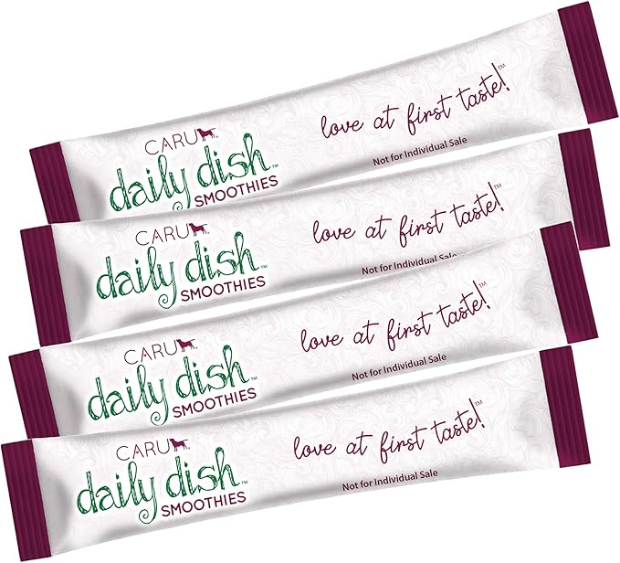 Caru Daily Dish Smoothies Lickable Treats for Cats 8-Pack - Chicken (4) and Tuna (4) Flavor - 100% Natural