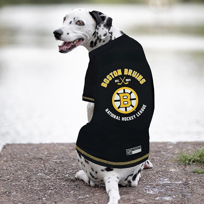 Pets First NHL Boston Bruins Tee Shirt for Dogs & Cats, Medium. - are You a Hockey Fan? Let Your Pet be an NHL Fan Too!, Medium Hockey T-Shirt