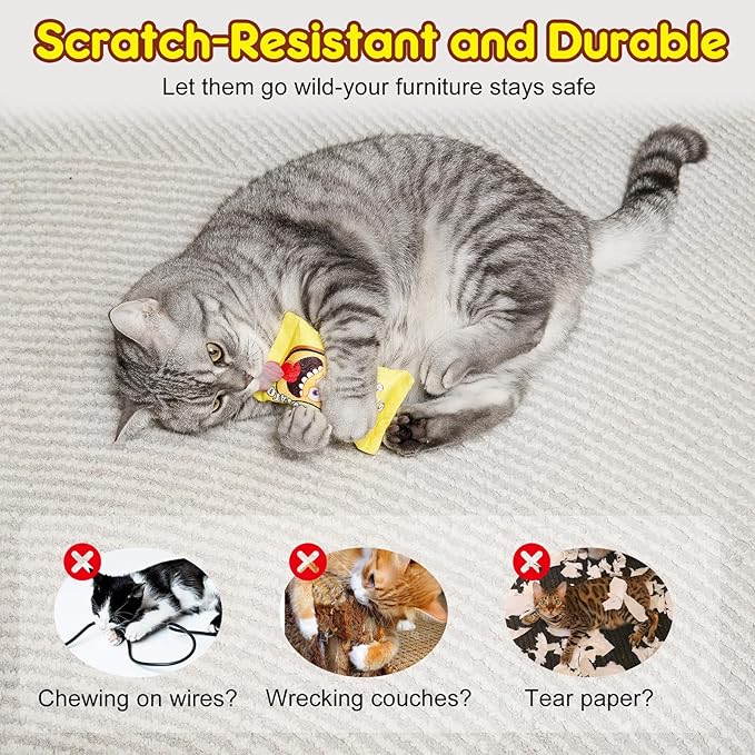Catnip Cat Toys Potato Chips, Soft and Durable Crinkle Sound with Catnip Inside, Interactive Cat Toys for Indoor Cats Kitten Kicker Chew Exercise Cat Nip Toys 5 Inches