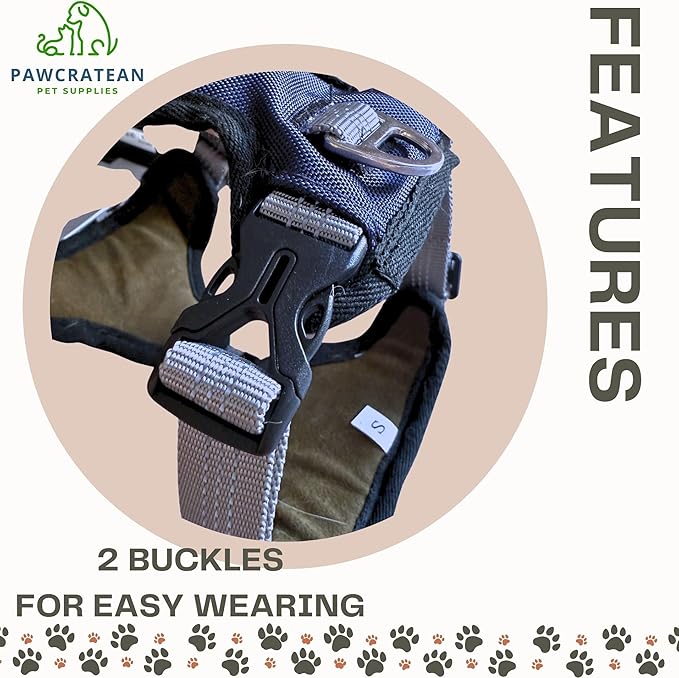 Adult Cat Outdoor Harness, 5-Point Adjustable Vest and Leash Set, Navy Blue, Reflective, Soft Material (Medium)