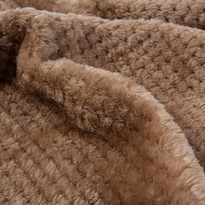 Dog Blanket or Cat Blanket or Pet Blanket, Warm Soft Fuzzy Blankets for Puppy, Small, Medium, Large Dogs or Kitten, Cats, Plush Fleece Throws for Bed, Couch, Sofa, Travel (M/32" x 40", Light Brown)