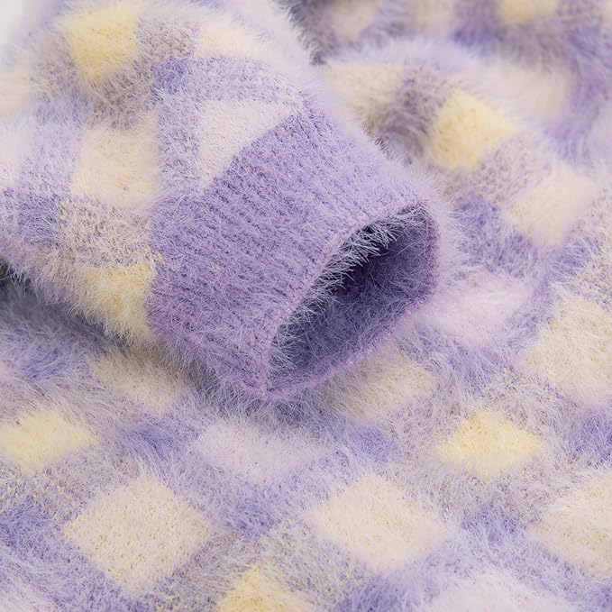 Dog Sweater, Sweaters for Small Dogs, Warm Soft Pet Clothes for Puppy, Medium Large Cat, Dogs Girl or Boy, Dog Shirt for Winter Christmas (Purple, Small)