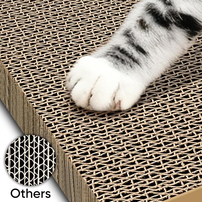 Cat Scratchers 6 Packs Refill Cat Scratching Pad Cardboard for Indoor Cats and Kitten, All Breeds Cat Scratch Pad Board Easy for Cats to Scratch