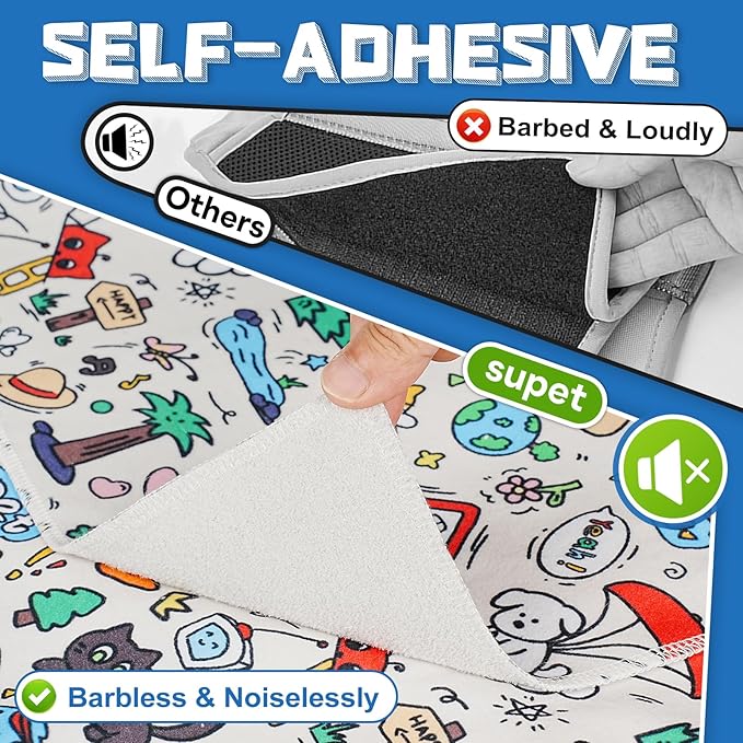 Supet Cat Grooming Wrap for Cutting Nails, 2026 Self-Adherent Anti-Escape Calming Cat Swaddle Wrap for Medicine, Nail Clipping, Teeth Brushing, Ear Cleaning (Cartoon, M)