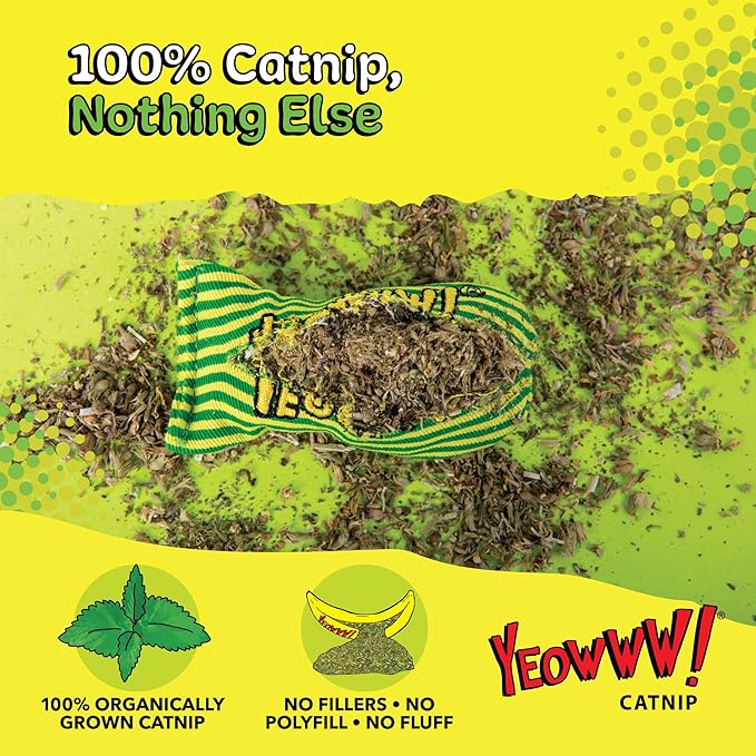 Yeowww Stinkies Catnip Toy, Stripes