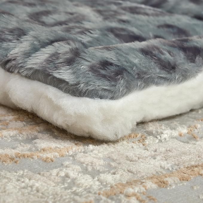 MidWest Homes for Pets Reversible Pet Bed; Machine Washable; Great for Giant Dog Breeds; Spotted Gray; 54"; 40254-FVGYS