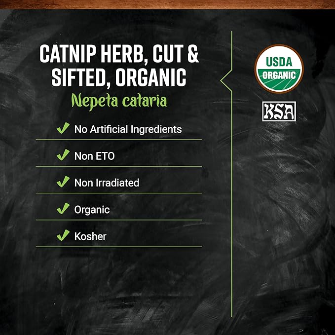 Frontier Co-op Organic Catnip, 1-Pound Bulk, Loved By Cats & Gardeners, Popular Tea Blend, Organic, Kosher
