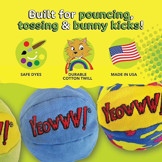 Yeowww My Cats Balls, 3 Balls per Pack