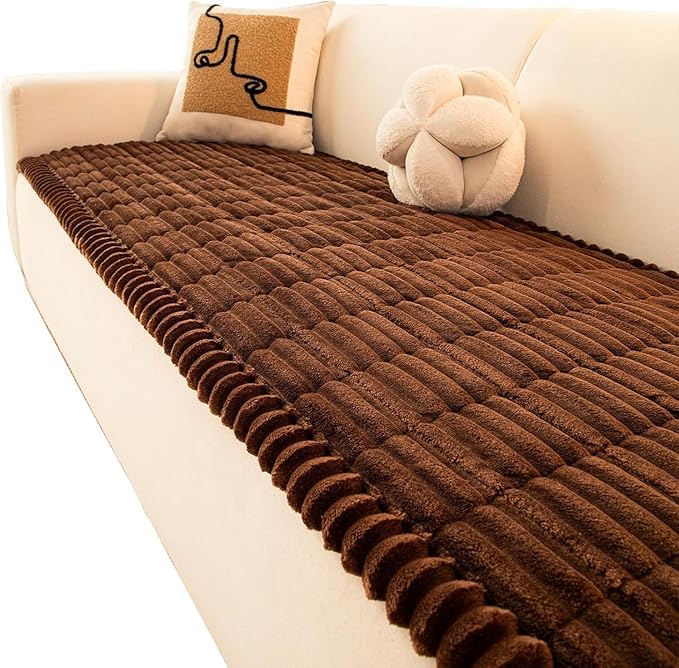 Thickened Sofa Cushion, Anti-Slip Couch Cover Cat Mat Pet Pad Blanket for Furniture Protector Customizable Sofa Slipcover,A,90x300cm(35x118inch)