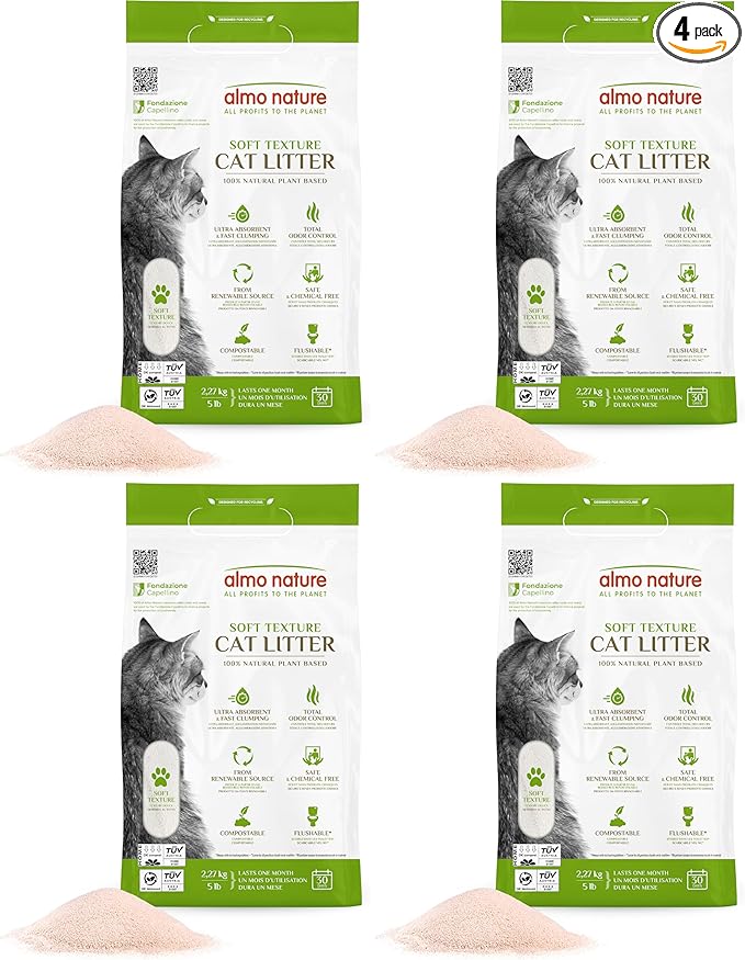 almo nature Cat Litter 2,27 Kg/5 lb (76) (Pack of 4)