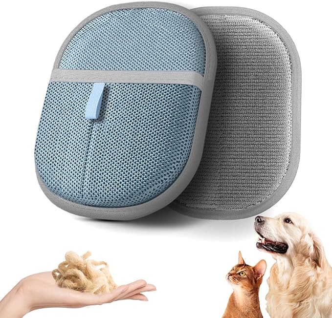 Pet Hair Remover Gloves for Dogs, Upgraded Electrostatic Pet hair Removal Glove, Professional Grooming & Furniture Cleaning Glove, Cat & Dog Hair Glove, Reusable & Machine Washable Hair Remover
