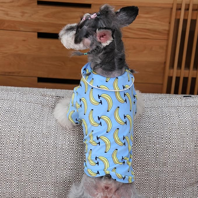 CuteBone Two-Leg Velvet Pet Pajamas Girl Dog Clothes - Soft, Cozy, and Stretchy Boy Pjs for Small, Medium Dogs and Cats Winter Sleepwear Apparel LTP03S