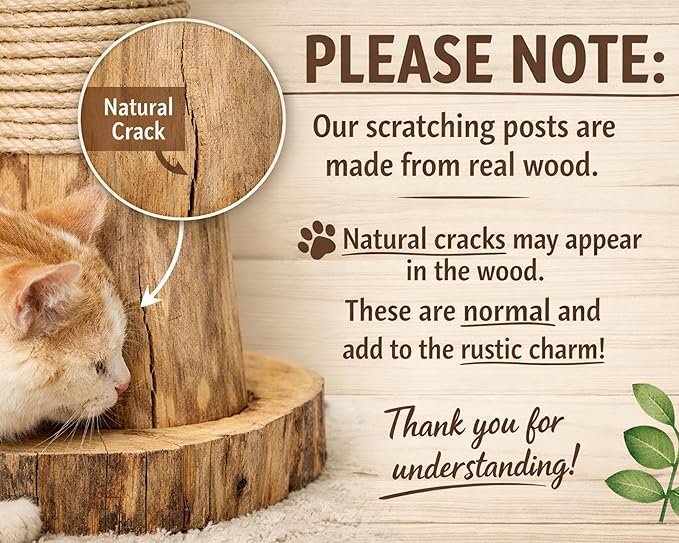 Aesthetic Flower Cat Tree Tower with Scratching Post for Indoor Cats, 30" H Modern Cat Tree with Natural Solid Wood Branch, Fluffy Cat Beds Removable & Large Scratching Board, Sakura Pink
