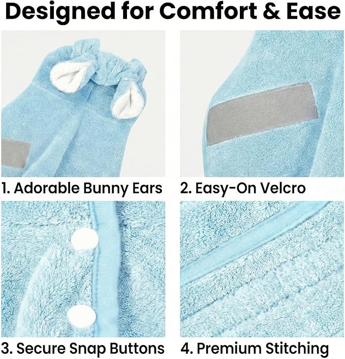 Dog Bathrobe Super Absorbent Towel for Small Dogs Cats Fast Drying Dog Robe Coat with Hood Puppy Cat Bath Towel Wrap Pet Grooming Supplies After Shower (Pink,XS)