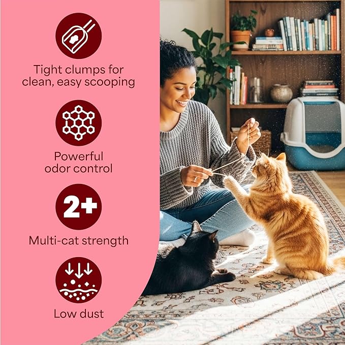 Fresh Step Extreme Multi Cat Clumping Litter with Febreze Freshness, Low Dust, Odor Control with Ammonia Block Tech, Compatible in Automatic Litter Boxes, 14 lb. Box