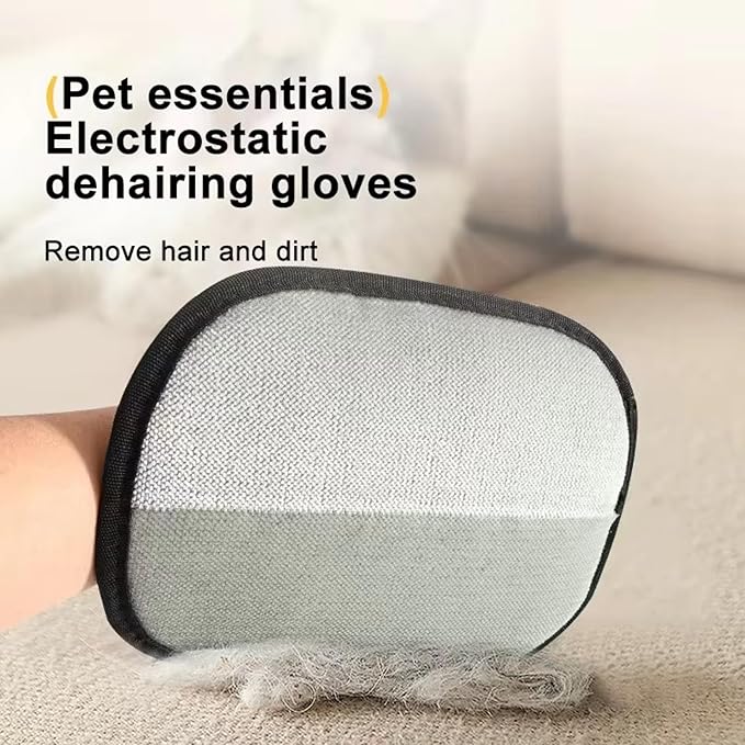 Pet Hair Removal Glove for Dogs & Cats, Newly Upgraded Reusable Electrostatic Pet Hair Glove, Magic Brush Pet Hair Remover Tool for Clothing, Couch, Carpet, Car Seats