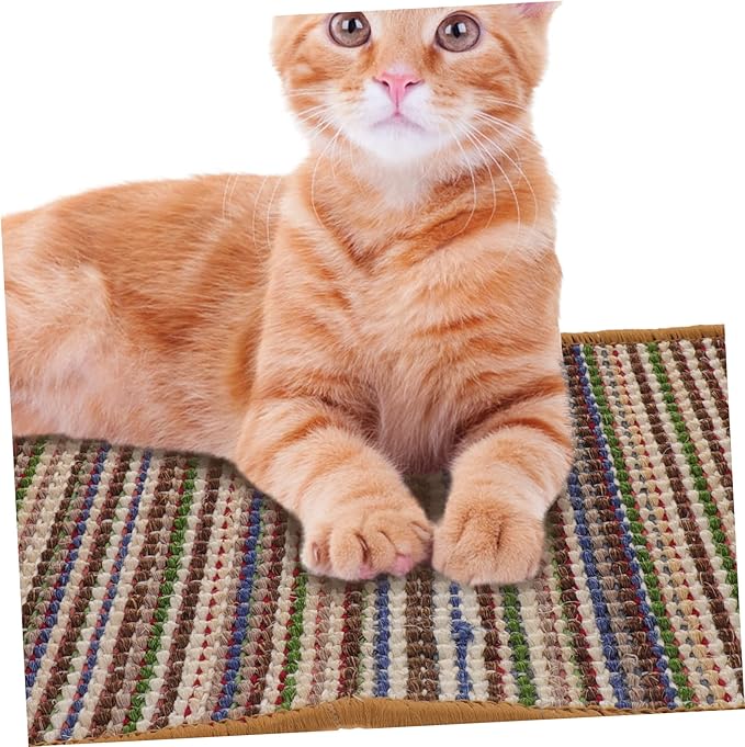 NOLITOY Cat Scratcher Cat Scratching Carpet Protector Cuttable Sisal Grinding Mat 30x40cm Pet Supplies Cat Supplies Soft Random Color