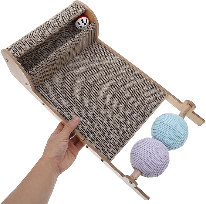 Yardwe Cat Scratcher Sofa Cat Scratch Bed Corrugated Cardboard Scratch Pad Lounger Kitten Grinding Claws Furniture Protector