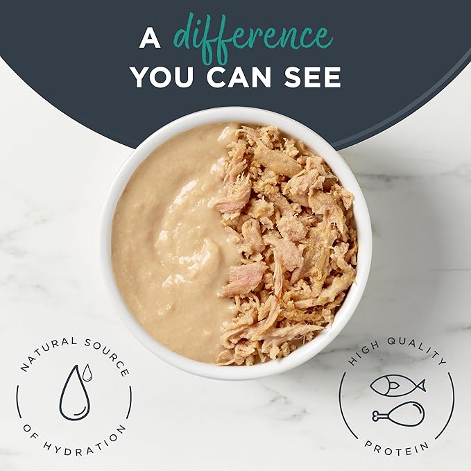 Reveal Natural Wet Senior Cat Food Flakes, Limited Ingredient, Grain-Free with High Protein with No Artificial Additives, Tuna Fillet Flakes in Mousse (8 x 2.47 oz Cans)