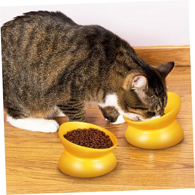 ibasenice Elevated Ceramic Cat Bowl Stylish Design for Pet Feeding and Watering Comfortable Height for Easy Access Versatile Use for Cats and Dogs