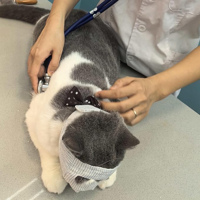 Cat Muzzle for Eye Drops, Adjustable Anti-Bite Cat Mouth Mask for Nail Clipping (Open M)