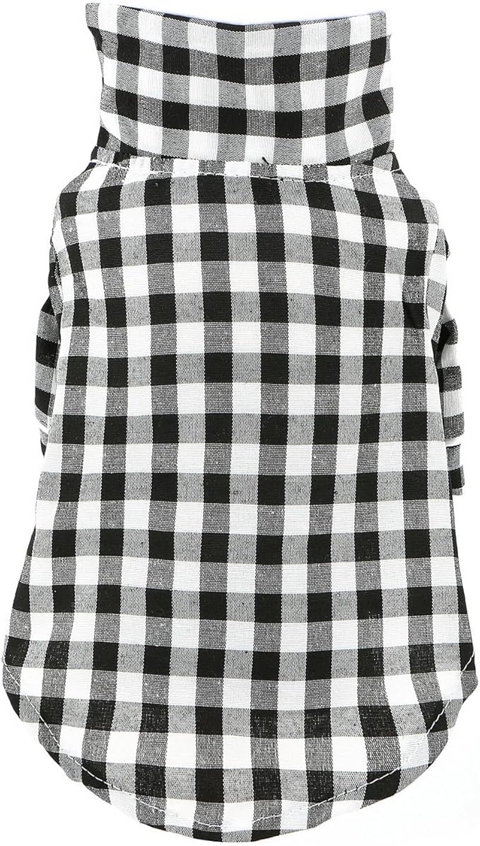SMALLLEE_LUCKY_STORE Dog Pajamas for Small Medium Dogs Cats Soft Pet Sleepwear Shirts Comfortable Lapel Pjs Loungewear Clothes Bulldog Chihuahua Yorkie Two-Legged Outfit, Black, 5XL