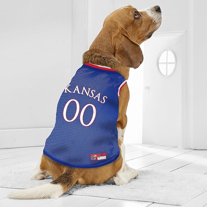 Pets First KU-4020-SM Kansas Basketball Jersey, Multicolor, One Size