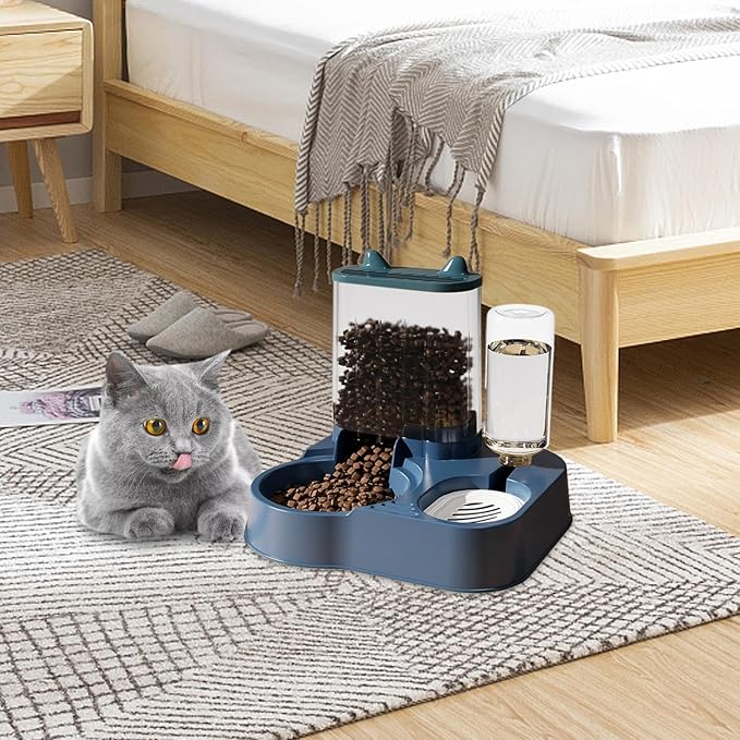 Pet Food Dispenser – Automatic Dog and Cat Feeder with Water Bowl, Smart Portion Control | Longtail Large Capacity Feeding Solution for Pets Indoor Outdoor Use