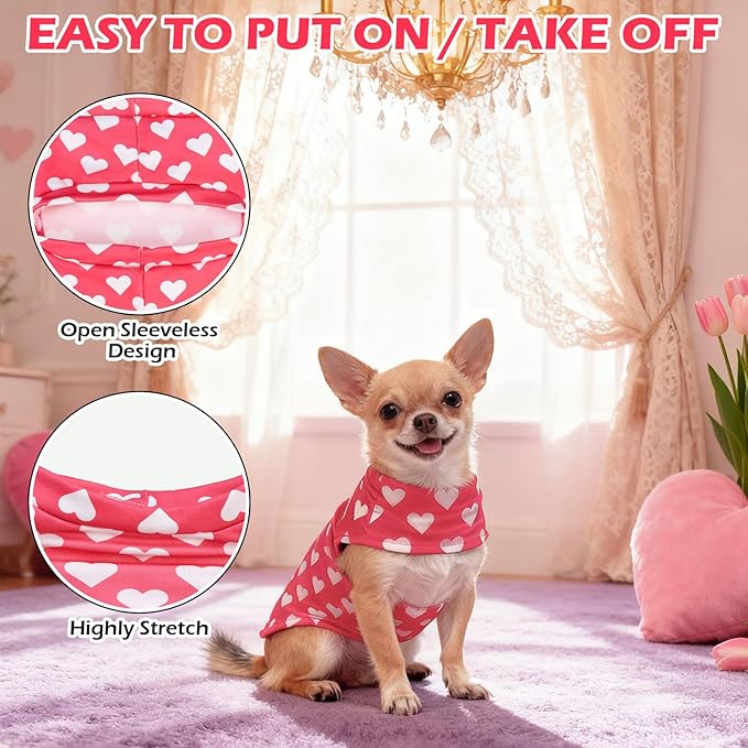 EXPAWLORER Cat Sweater Outfit - Love Hearts Sweater for Cats Only Warm Kitten Clothes, Pet Coat Pullover Design, Fleece Sweatshirt Clothing Also for Puppy Small Dogs, L